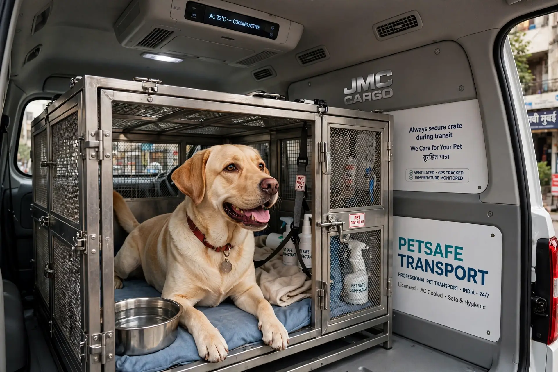 Dog Transport in AC Van JMC Cargo